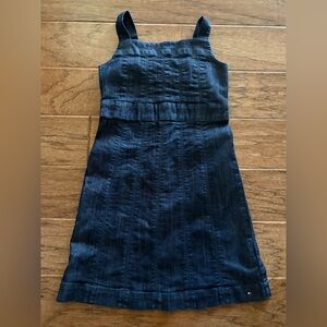 TOMMY HILFIGER Denim Chambray Jumper Dress Girls size 10 Dark Navy